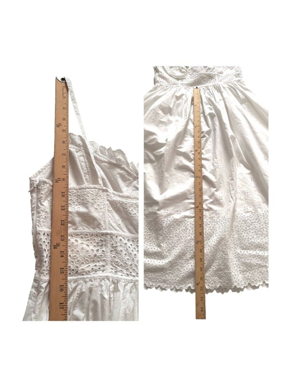 ULLA JOHNSON Celestia Broderie Anglaise Cotton Midi Dress, Sz12, Cowrie, NWT - Picture 16 of 16